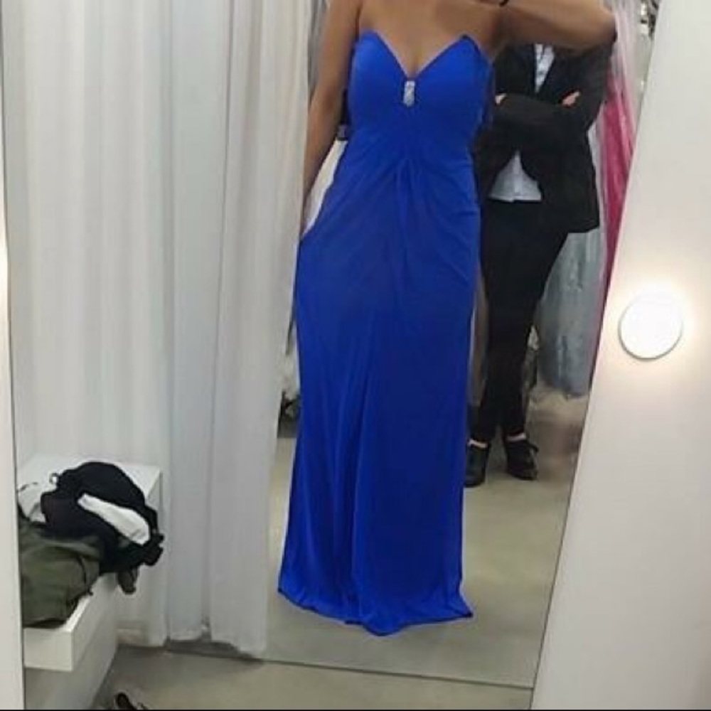Long royal blue prom dress